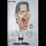 4- Caricature pour Zuberbuhler - gardien de but Suisse